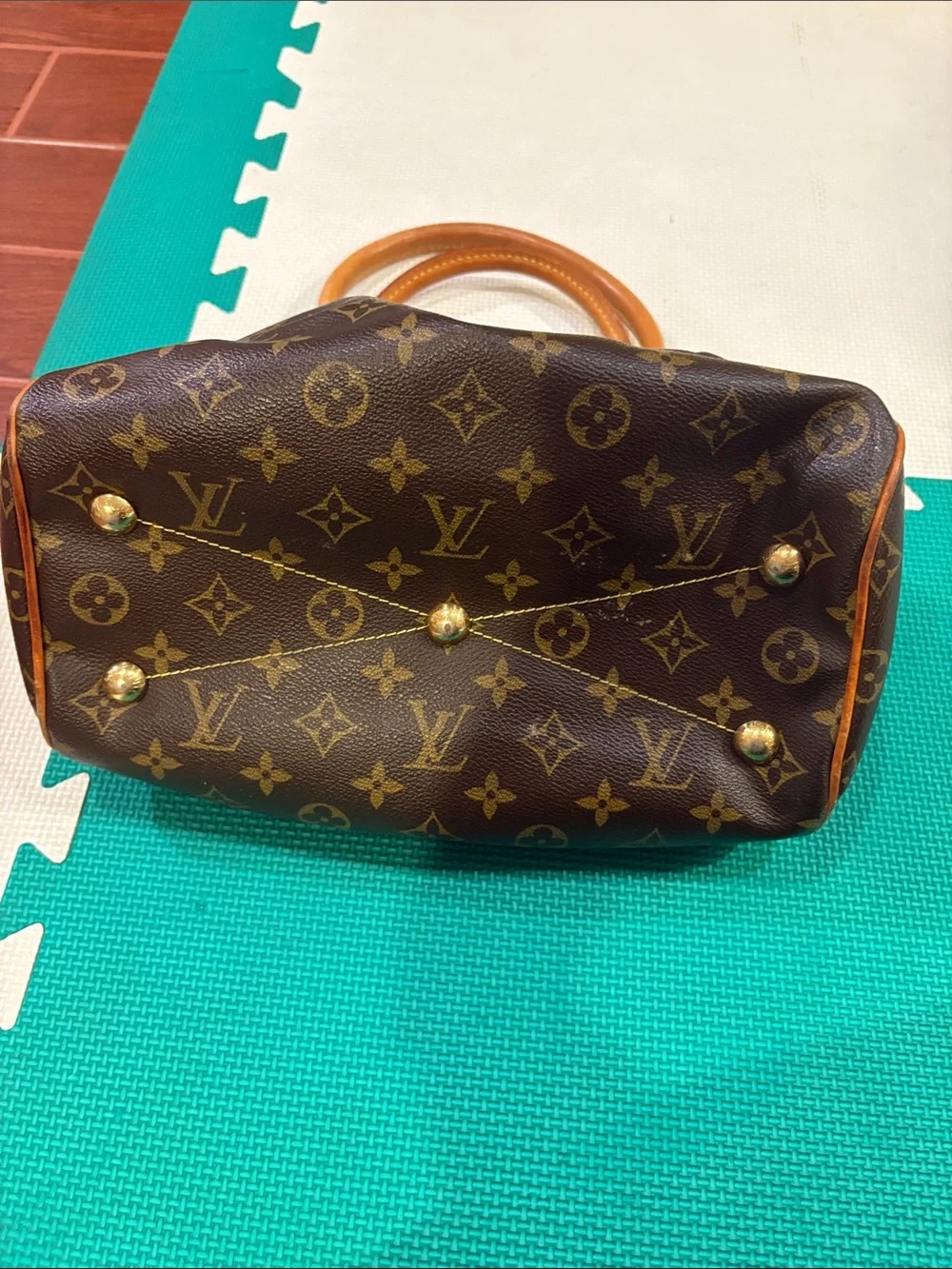 Louis Vuitton Monogram Canvas Satchel with Vachetta Leather Handles